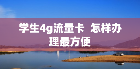 学生4g流量卡  怎样办理最方便