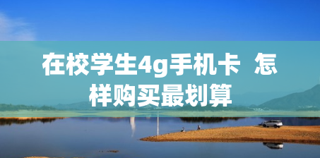 在校学生4g手机卡  怎样购买最划算