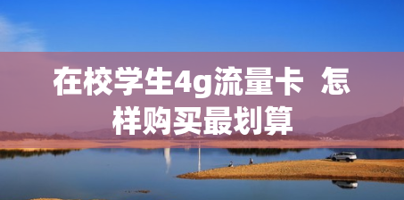 在校学生4g流量卡  怎样购买最划算