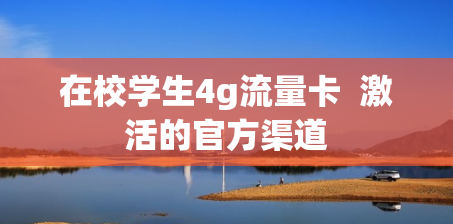在校学生4g流量卡  激活的官方渠道