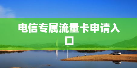 电信专属流量卡申请入口