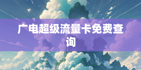 广电超级流量卡免费查询